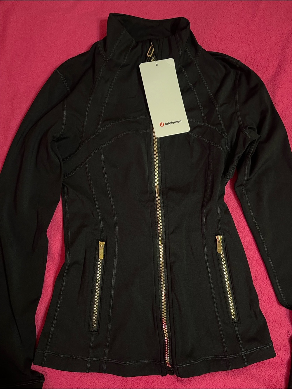 lululemon athletica Black Utility Jacket with Gold Zippers